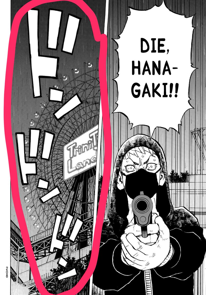 btw, since some asking when/how did Draken get shot, here, 3 gunshots sfx, where he got prolly hit then the 4th/5th shots were prolly a missed since Draken managed to beat the guy. 