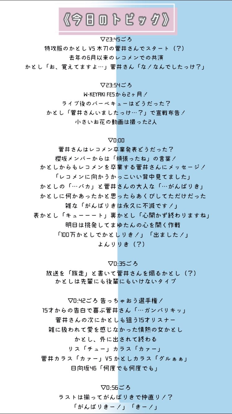 レコメン A Twitter 今日の 加藤史帆 ちゃんまとめ 菅井さんをリスペクトしてるの に バーベキューいましたっけ と天然で煽ってしまったり 菅井さんの次に告白されて さっきより雑だった と重い女キャラが炸裂したり楽しかったです ぜひradikoでも