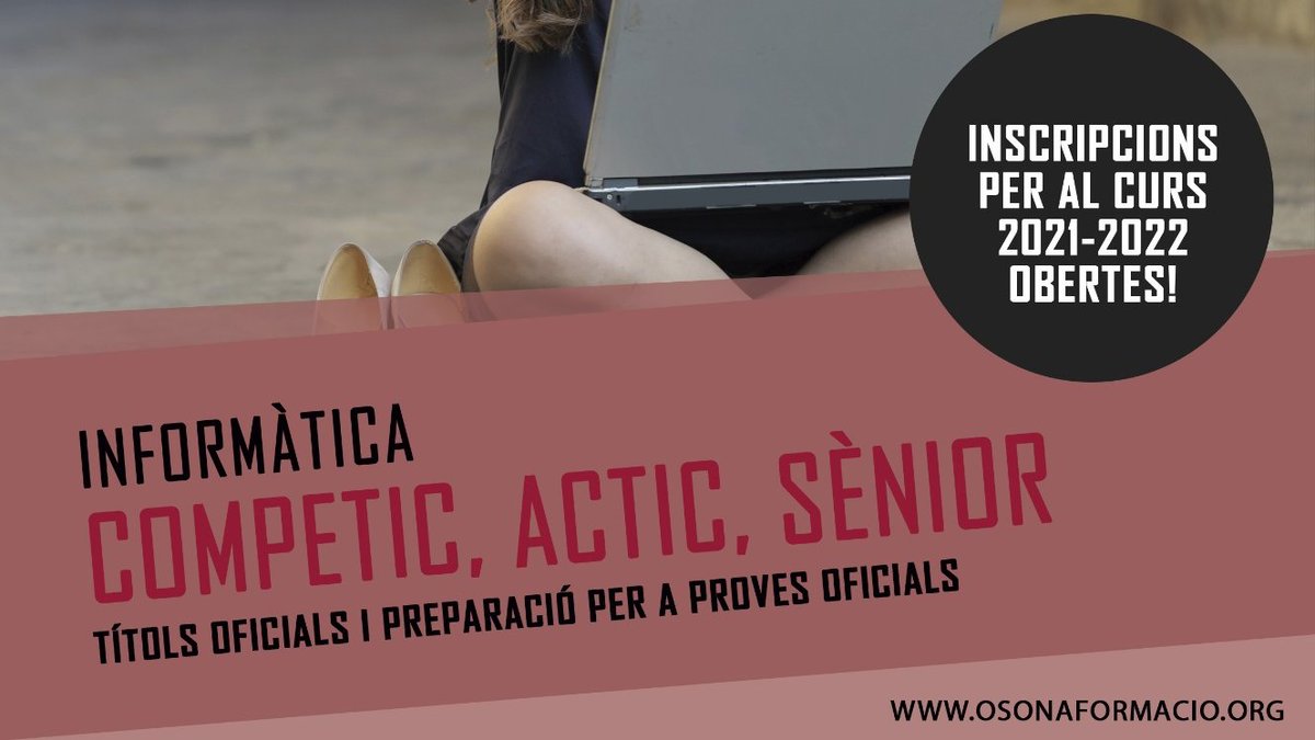 EPACentelles's tweet photo. ❗INSCRIPCIONS DEL 2 AL 17 DE SETEMBRE❗ ️

CONSULTA ELS NOSTRES CURSOS D’INFORMÀTICA

https://t.co/irujwq16tu
✅COMPETIC
✅MÒBIL
✅COMPRES SEGURES EN LÍNIA
✅INFORMÀTICA SÈNIOR
✅FULL DE CÀLCUL I BASES DE DADES

 EPA Centelles
C/ Jesús 25 • 93 881 38 80 #epacentelles #fadults https://t.co/pmIGsIHtes
