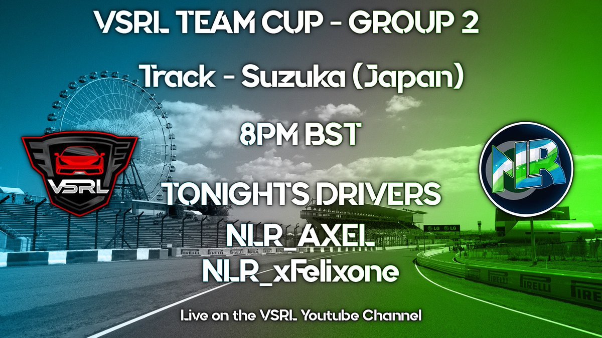 It’s getting closer and closer to the race in @VSRL_League tonight 👀 

Let’s get ready to cheer the boys home  on stream, starting 8pm BST 🤩 

youtube.com/channel/UCydET…

#NLR #NeverLast #NeverStop #F1