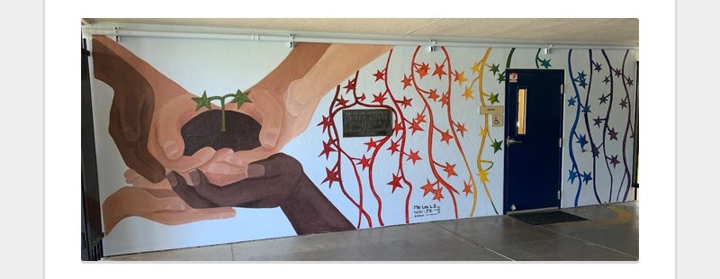 Congratulations to Sartorette Elementary School on the completion of a new entrance mural. Not only does it look great, but the muralist is also a former student!

#WeAreD4