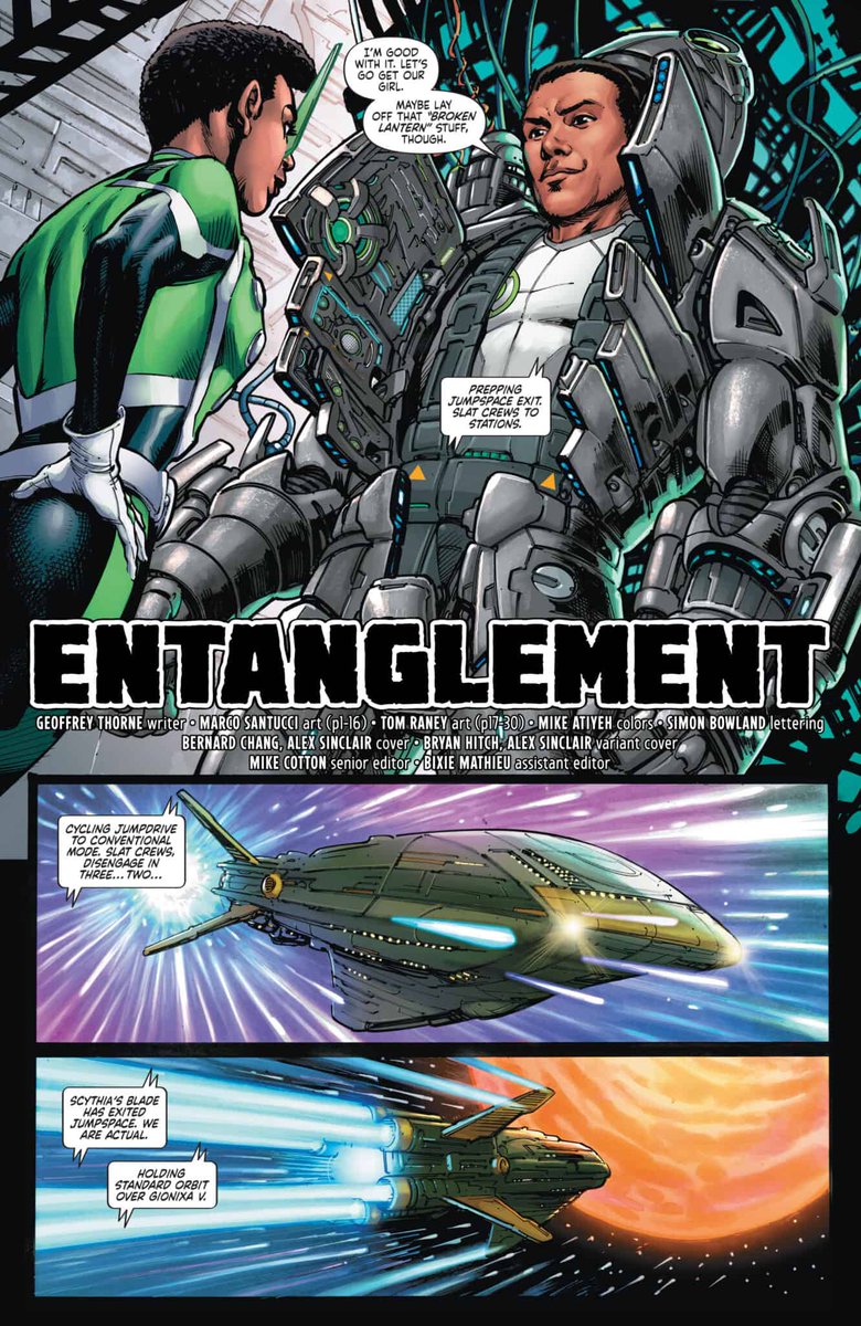 SimonBowland's tweet photo. I recently had the honour of guest-lettering GREEN LANTERN #6, which is released today. It was a pleasure working with @GeoffThorne @MSantucciArt @TomRaney_art @atiyehcolors @MichaelCotton #BixieMathieu and @DCComics. https://t.co/qz8tlplGEI