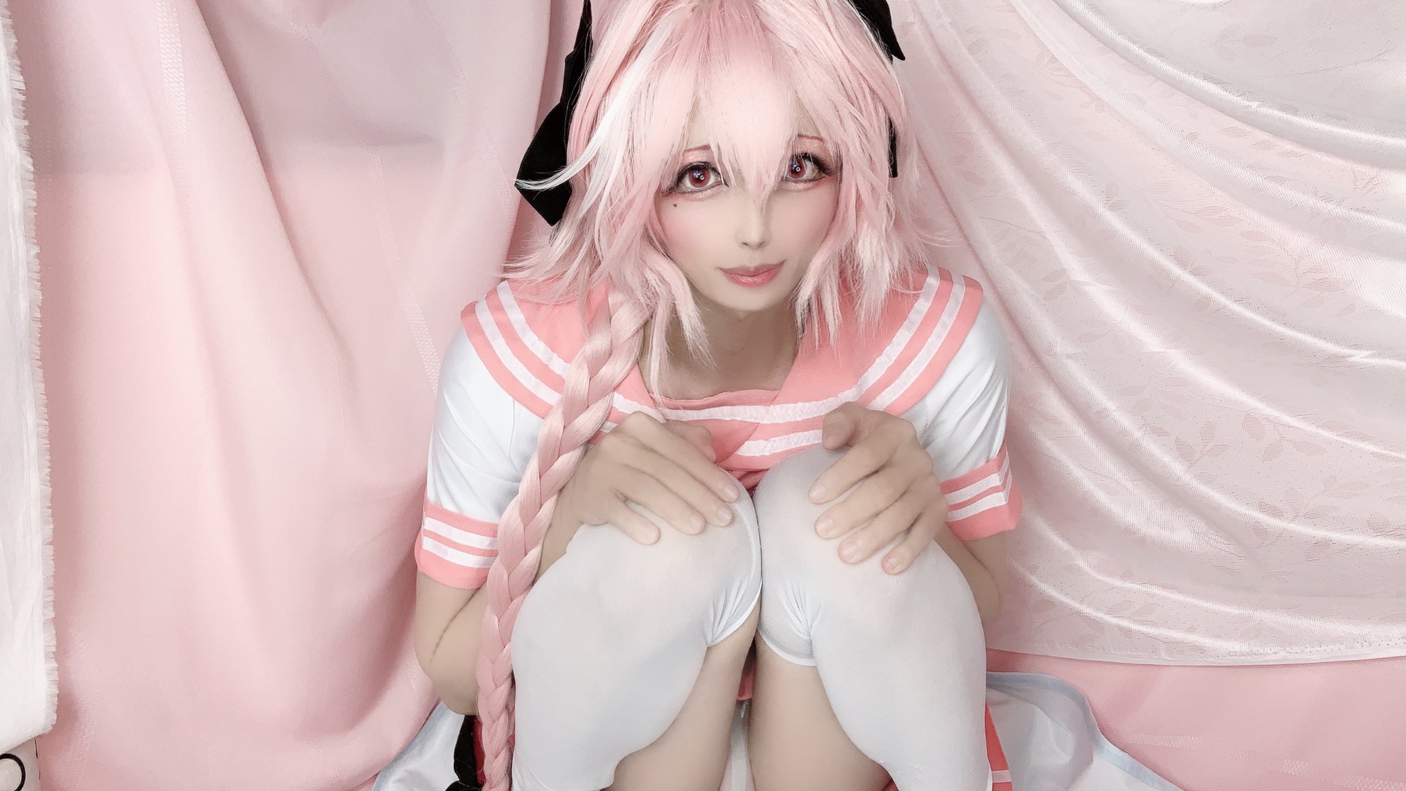 Japanese Anime cosplay,*Astolfo astolfotrap ア ス ト ル フ ォ ち ゃ ん の 動 画 撮 り ま ...