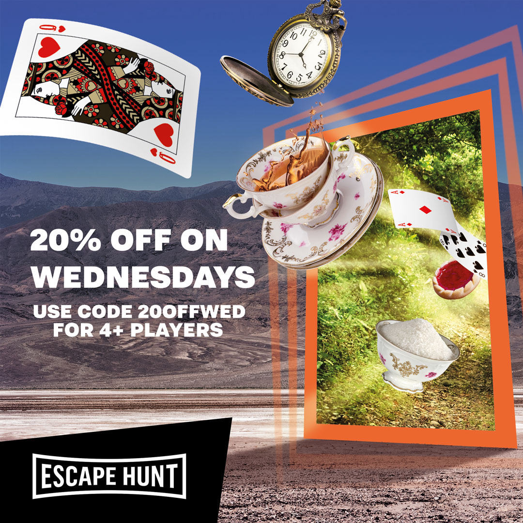 EscapeHuntHOU's tweet photo. To remind you, we are offering a special promo for Wednesdays! Use to code "20OFFWED" to get 20% off the total booking price for 4 or more players! Make sure to book ahead to secure your spot!
#escapehunt #escaperoom #escapegame #escape #special #offer #deal #deals https://t.co/MgnEP5WboW