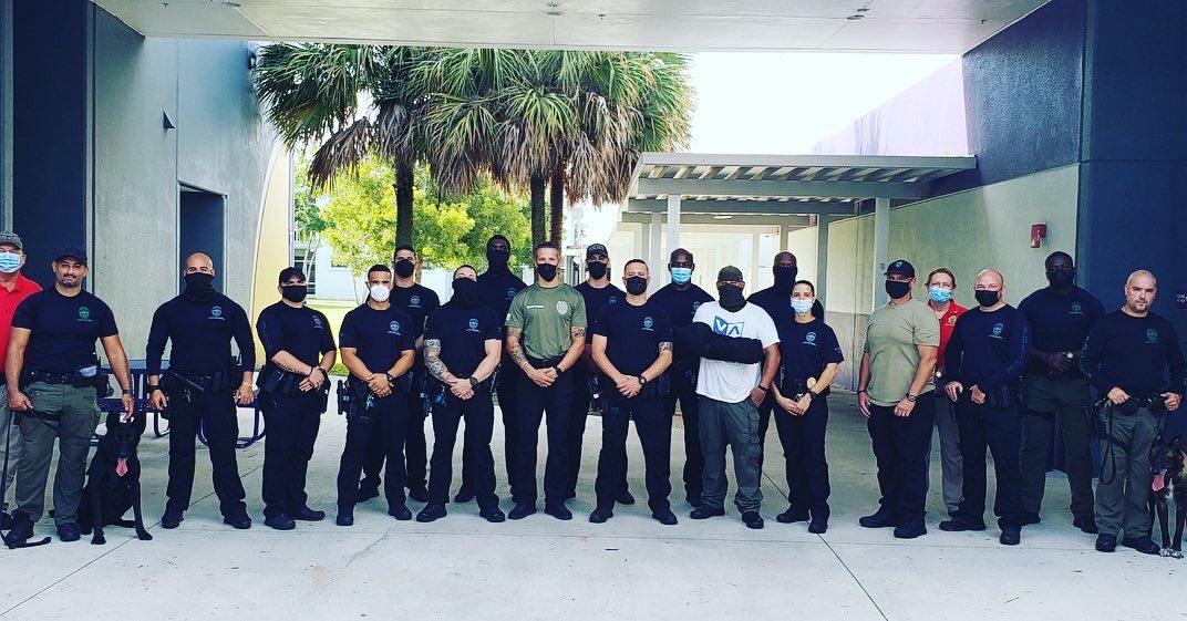 ChiefEdwinLopez's tweet image. The MDSPD K9 Unit &amp;amp; the Incident Containment Team are taking full advantage of today’s Teacher Planning Day @MDCPS #TrainingIsKey #BackTheBlue