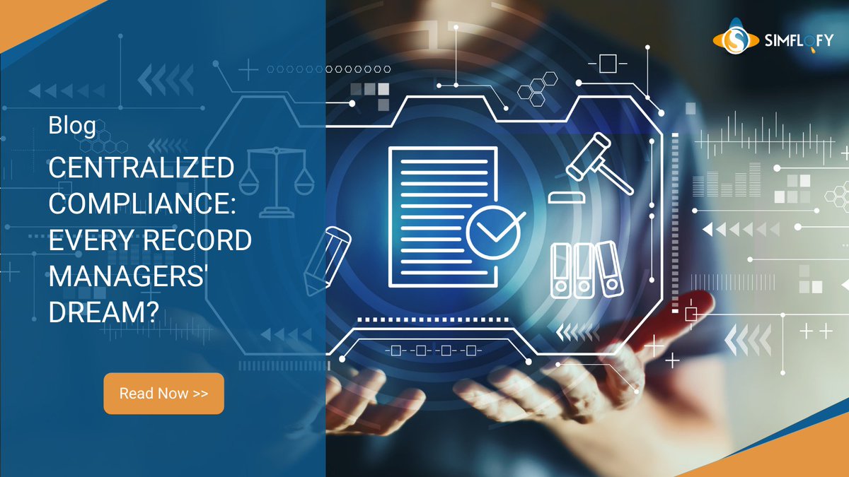 simflofy's tweet photo. Organizations across the world are required to manage their corporate information carefully. This blog looks at why records management compliance is so hard to achieve and how technology can help address the issues. https://t.co/siRJ6SqWf6 https://t.co/6lfPefJTCq