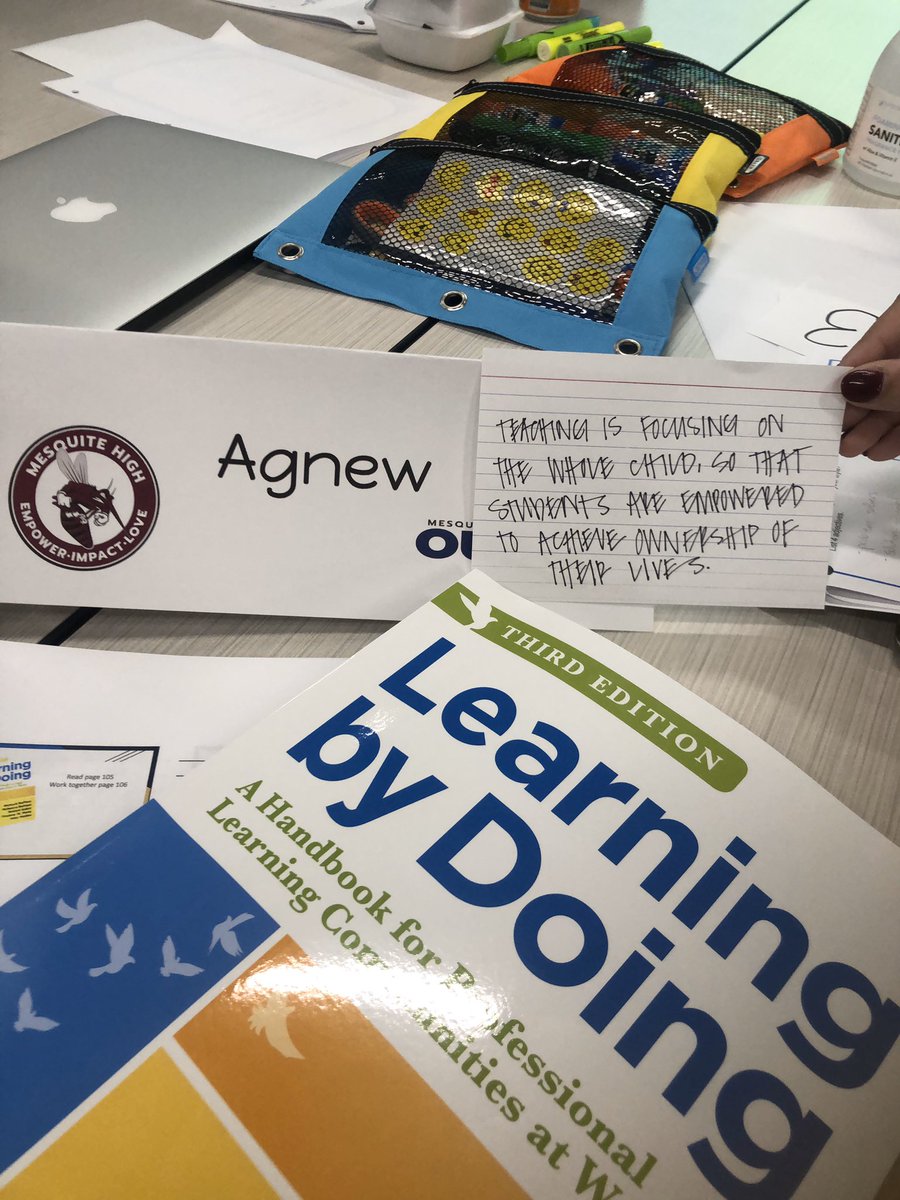 Great day of learning how to perfect the practices of PLCs <a href="/agnewedu/">Agnew Middle School</a> #BelieveinMesquite
