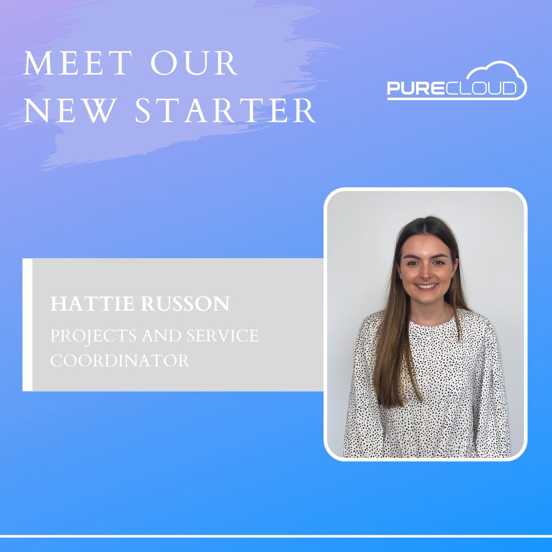 pure__cloud's tweet photo. We are so pleased to announce that we have a new starter at #PureCloud who will be joining our customer support team! 🙌
Welcome on-board Hattie! 😃 We are excited to have you part of the team! ☁️💙 #NewBeginnings #Careers #GoingForGrowth #Expanding https://t.co/Bejxhu17ge