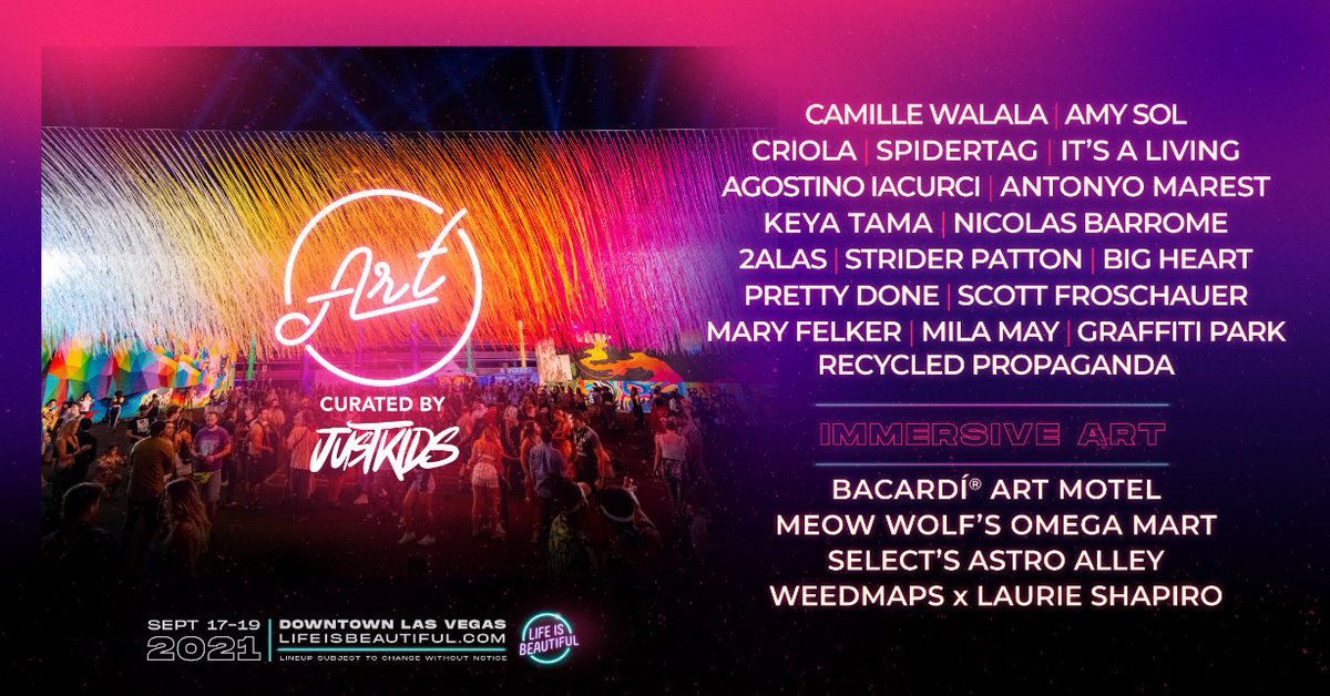 With the walls and streets of downtown Las Vegas as our canvas, Life is Beautiful is partnering again with <a href="/justkidsart/">JUSTKIDS</a>  to connect local, national, and international artists from all over the globe to our community – bringing new artists, new murals, and a fresh perspective🎨🖌️