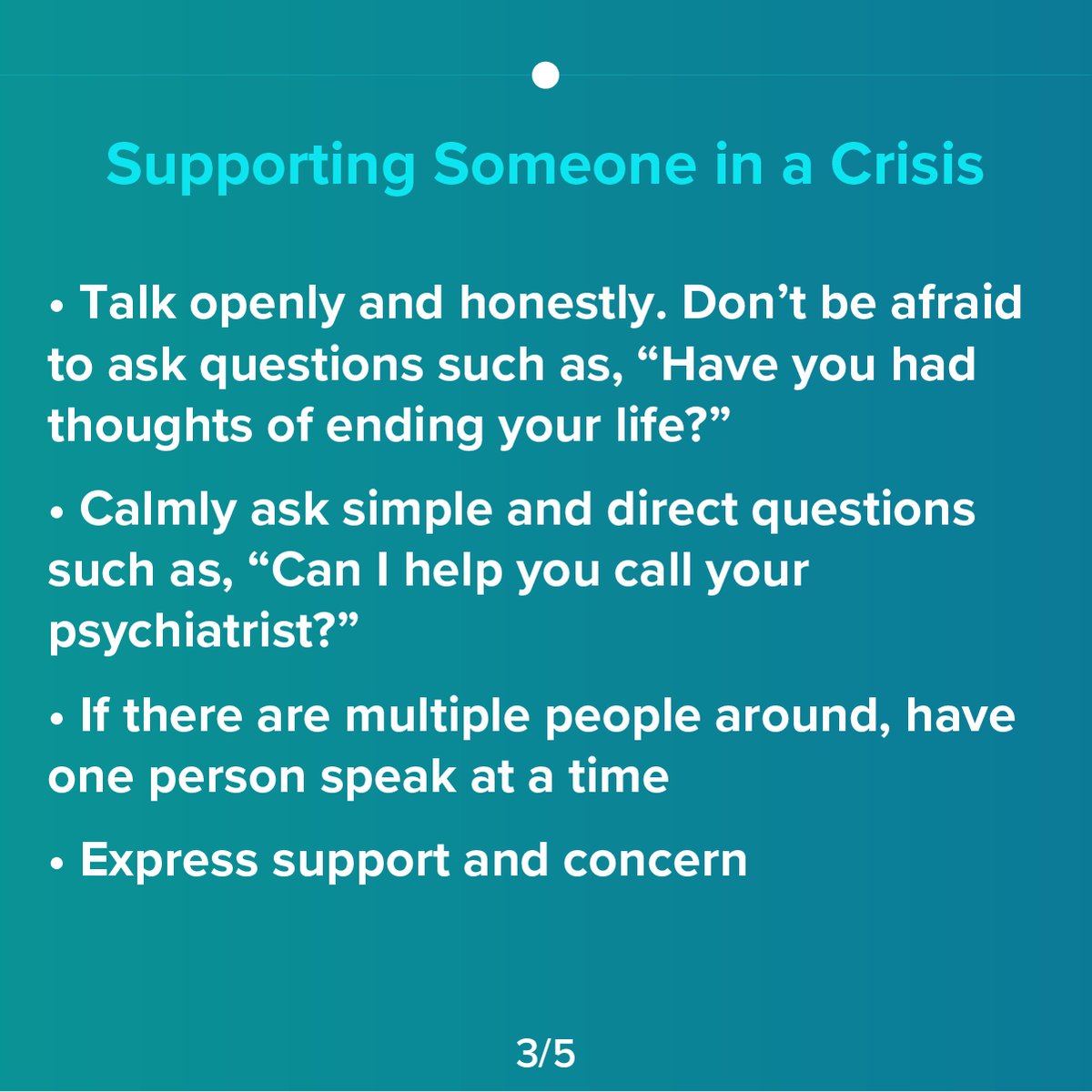 NAMICommunicate's tweet photo. Learn how to support someone who is experiencing a crisis. To learn more, visit https://t.co/KTk43KqbNE 
#SuicidePrevention https://t.co/6G6KpTOiyN