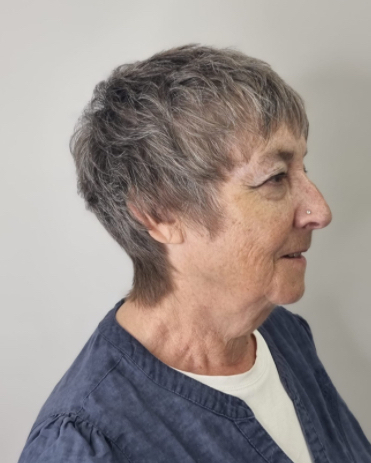 I'm sorry, but I love the whole look this client of our's gives off. From the short gamine crop to the denin wear to that cheeky little nose stud, she oozes confidence and power all in one.