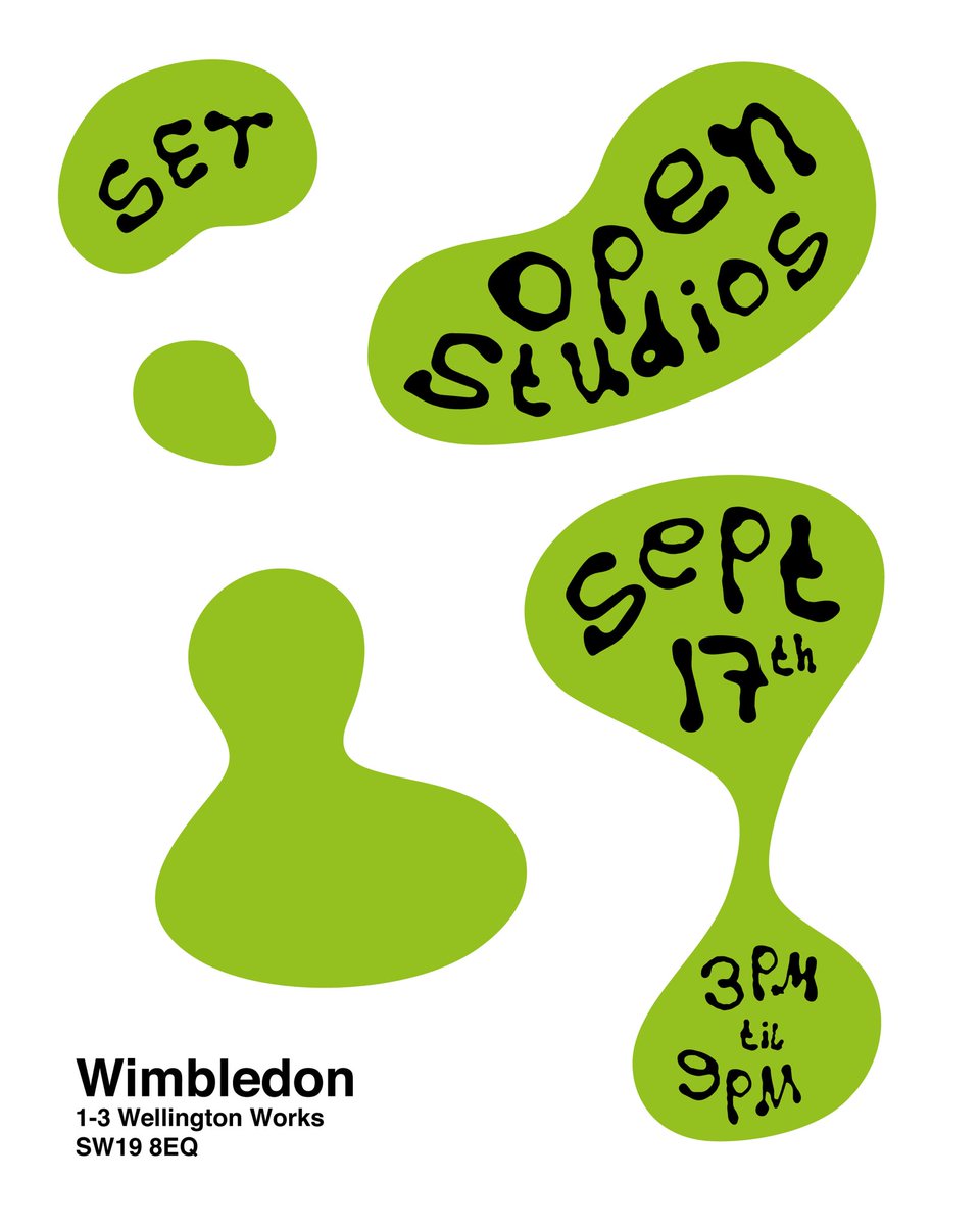 We’re opening our doors on Friday 17th and Saturday 18th for our first SET-wide Open Studios. Hope to see you there! 💛💚