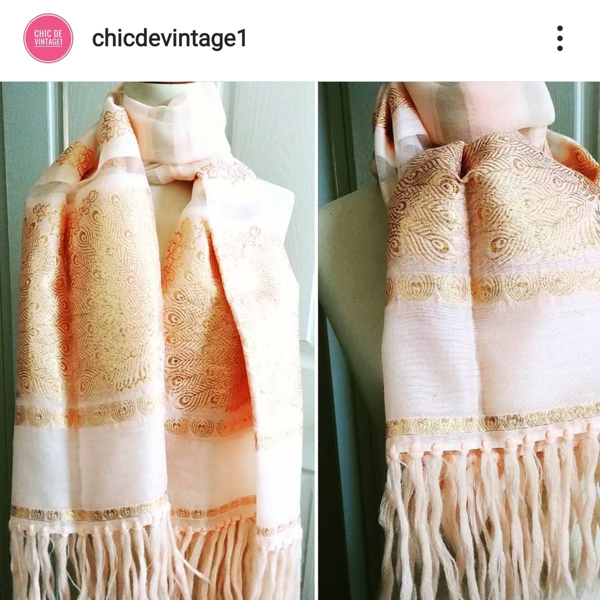 #SOLD Pretty in Pink Silk Wool  Shawl Scarf with Golden Peacock Woven Designs  @chicdevintage1 on #etsy #fallfashion #fashionscarf
 #vintagefashion #sustainablefashion #vintagefashion #onsale #onlineshopping #worldwideshipping #etsyshop

https://t.co/OALJTtHQBs https://t.co/qHI6KyQbHW