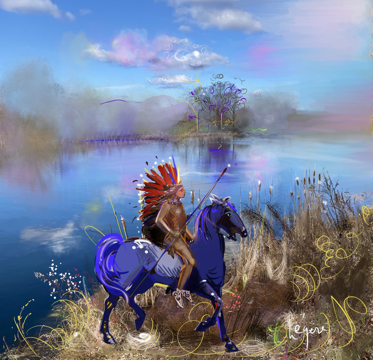 Legere's tweet photo. Coming: 3 multi-disciplinary ONE-WOMAN art shows in the next 12 months...including one museum. The world is now ready for me... #LGBTQ #NDN  #nftcollector  I do real oil paintings &amp; real #NFT's. The world is my #actionspace. #ETH #HODL #nativecreative https://t.co/kXgn1kC0Ur