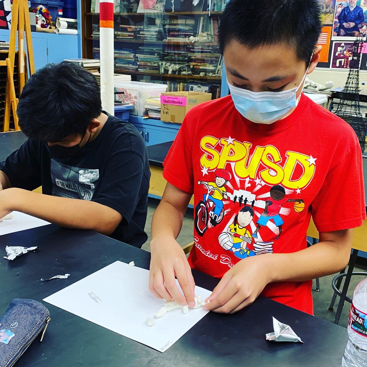 firstaveart's tweet photo. today in 2D3D we made prehistoric sculpture out of air-dry clay @FirstAveMS https://t.co/F2iP6u9XXa