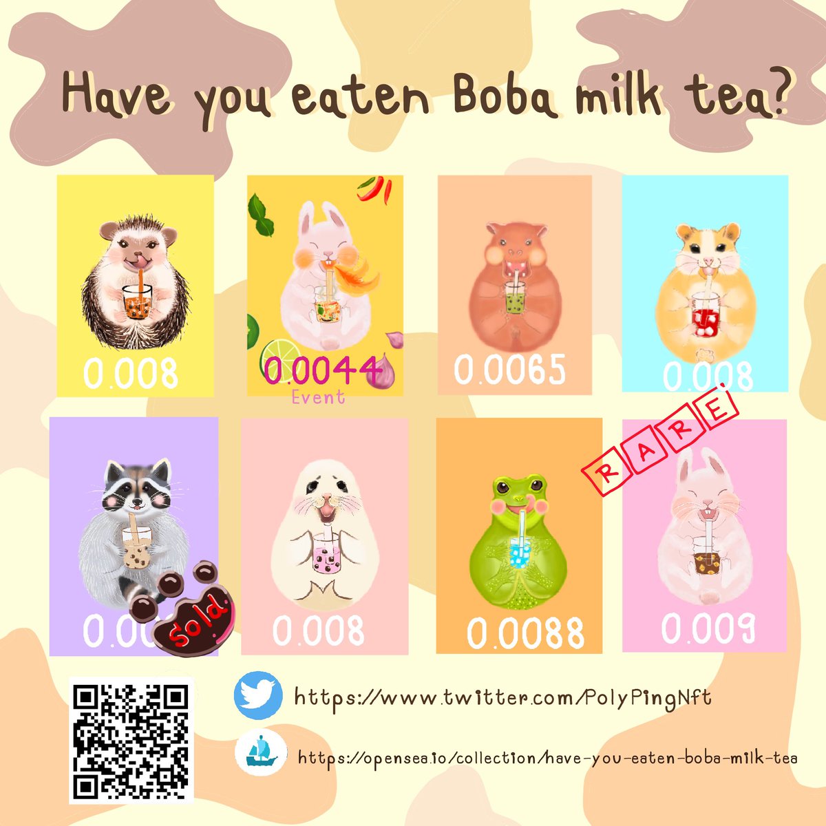 🎉 Let's Shopping 🏖
Available on Opensea 🐾
     ⌗ Start 0.004 ETH💓 
🦝 opensea.io/collection/rac…
🧋opensea.io/collection/hav…
#Polypingnft #NFTcollectibles #NFTThaicommunity #nftcollectors 
#NFTs #NFTcollection #OpenSeaNFT