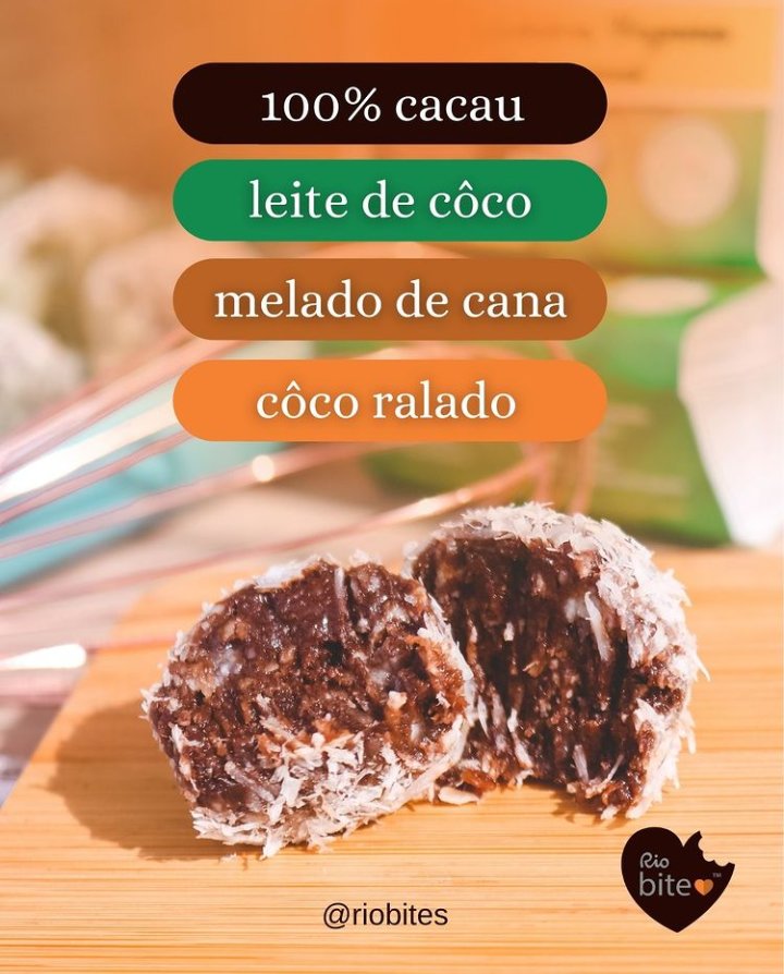 riobites's tweet photo. 🍫🥥 Nosso brigadeiro sabor chocolate com côco é feito com produtos naturais, é #vegano, zero #glúten, zero #lactose e zero #proteínadoleite. 🧡 É impossível comer um só! #floripatem #grandeflorianopolis #brigadeirosaudável #selovegano #ilhadamagia #floripando #brigadeirogourmet https://t.co/l3SsEK3535