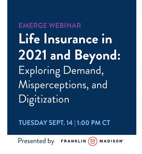 frnklnmadison's tweet photo. Life insurance demand remains high due to the pandemic. Learn the impacts on customer #finhealth in this webinar presented by Franklin Madison featuring leaders from @TruistNews, @rbfcu, @Securian and @frnklnmadison. Register now #LIAM21
https://t.co/GCLdu5t46B https://t.co/b2q1Sjs1cq
