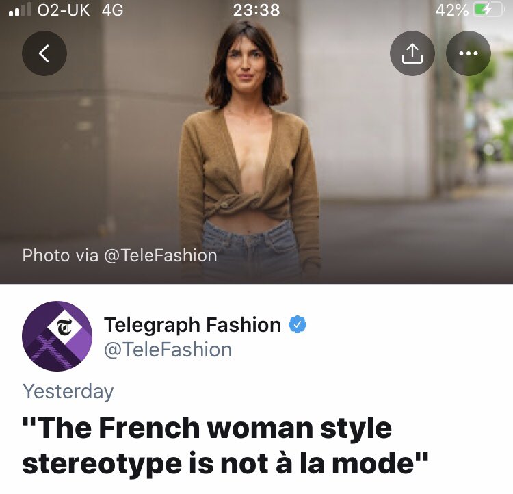 SangitaMyska's tweet photo. I’m now at the age where upon seeing this photograph I think “ooh, she’ll catch a terrible cold and it’ll go straight to her chest in that get up”. Not convinced that’s the reaction the fashion editor at The Telegraph was after... #ImAtTheAgeWhen https://t.co/OJusZNi83o