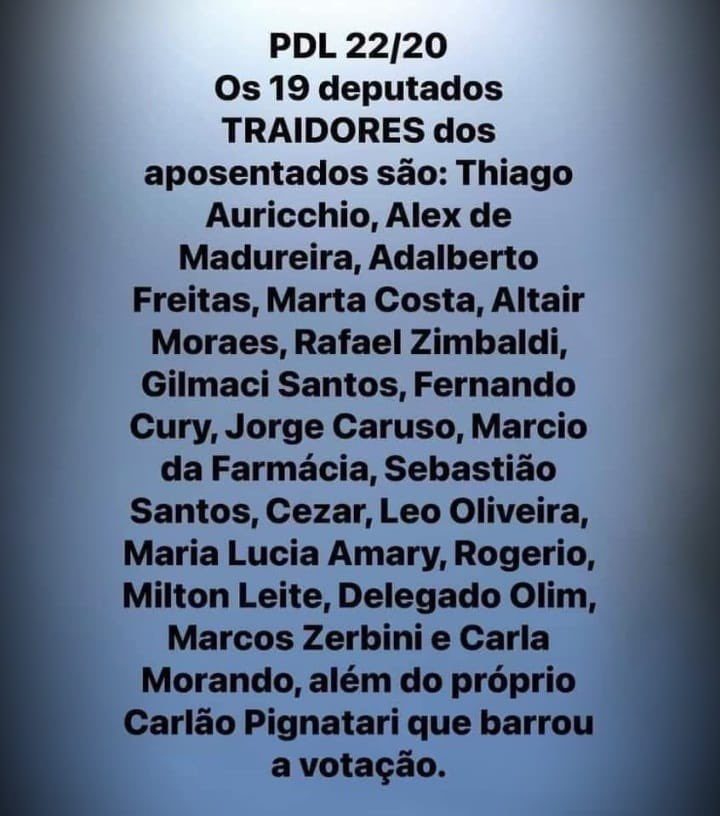 LedaGoncales's tweet photo. #DeputadosPDL22Já , aposentados tem pressa. @jdoriajr  @carlaopignatari https://t.co/WQP7VexGsB