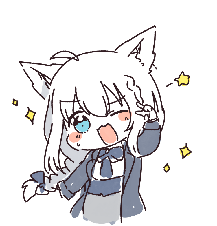 白上フブキ 「助かる 」|染宮のイラスト
