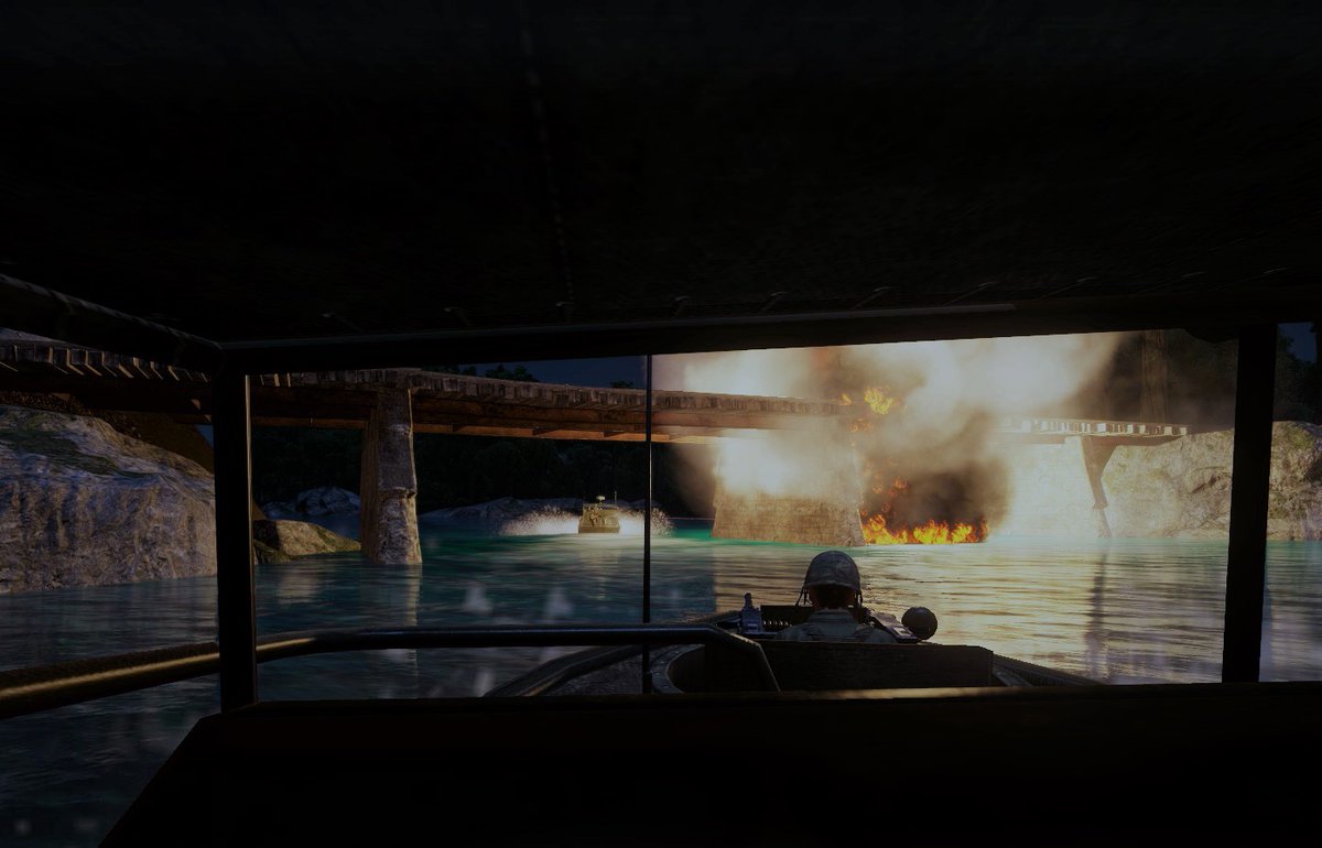 This weekend the <a href="/48thInfantry/">48th Mechanized Infantry</a> performed a river patrol to investigate and search villages for weapon caches or VC guerrillas. Later on an armoured column was tasked with clearing the MSR toward Saigon with assistance from elements of Hammer.  #Arma3 #milsim #Vietnam 

-SP3 Retro