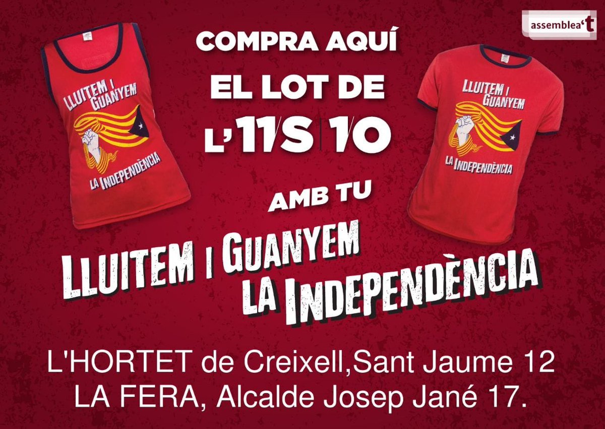 No et quedis sense samarreta!
#Creixell