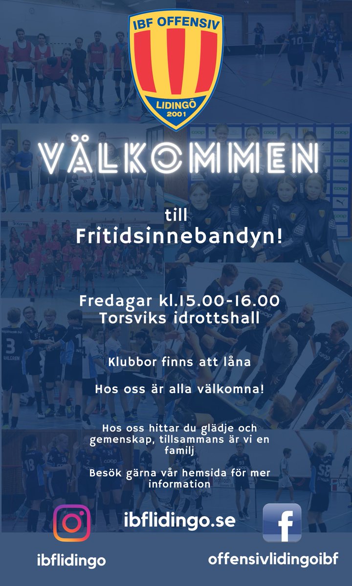 Känns toppen att kunna erbjuda fritidsinnebandy för våra elever i åk 4-9🤗 #innebandy #fritid #lidingo #torsvik