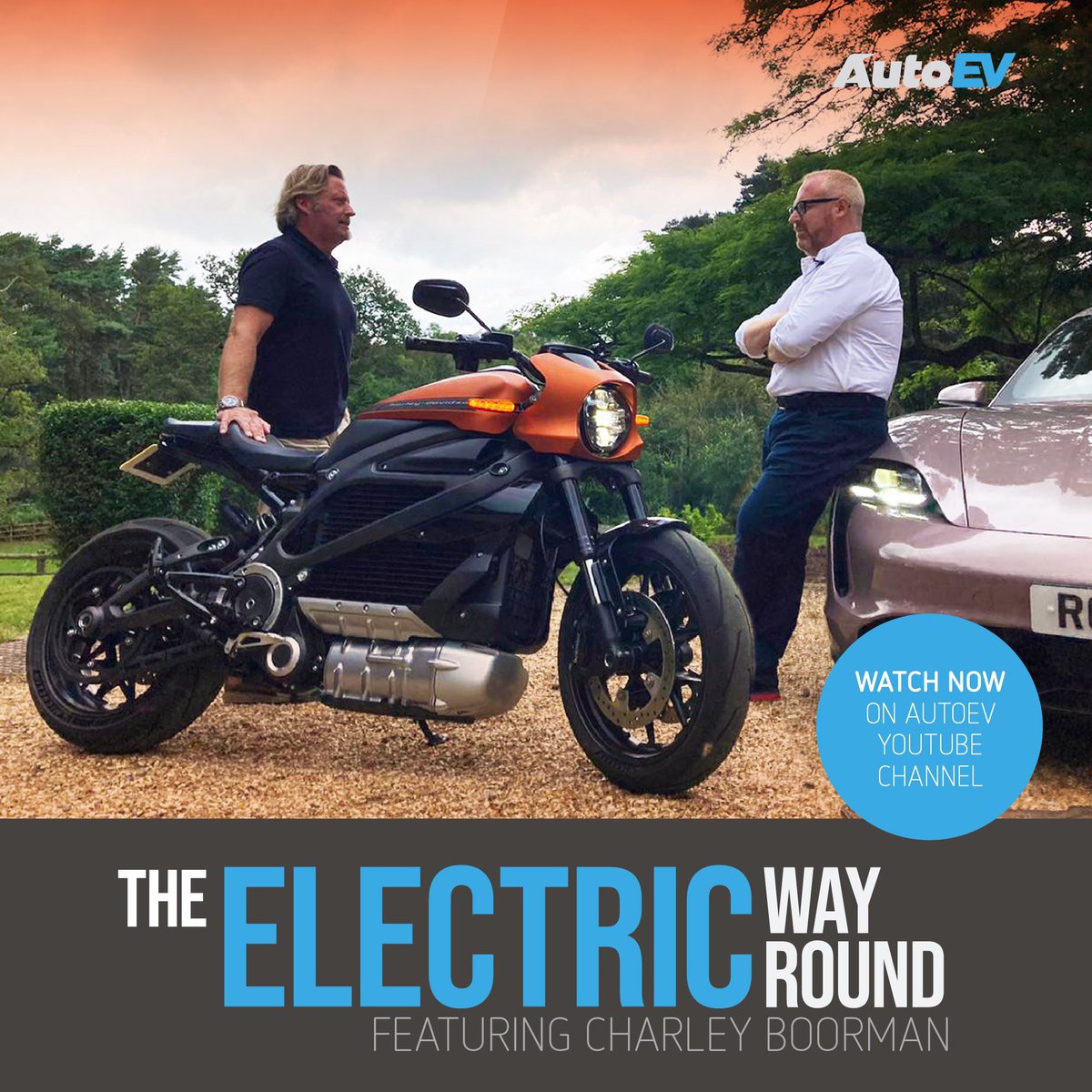 AutoEVUK's tweet image. Just gone live on the AutoEV YouTube channel - the Electric Way Round featuring Charley Boorman