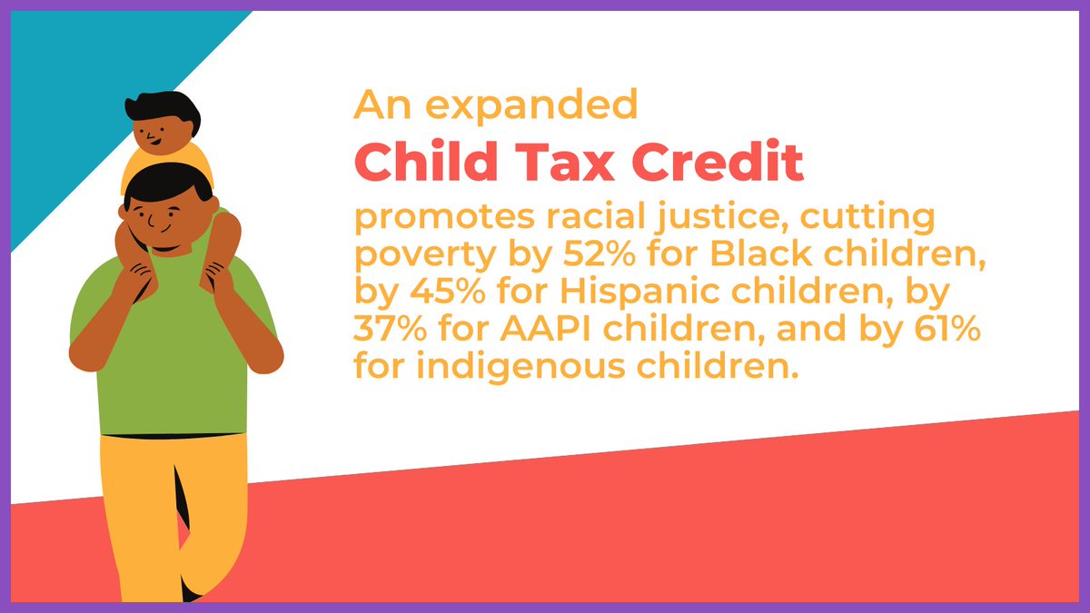 The #AmericanRescuePlan is projected to cut child poverty in 1/2 &amp; build racial equity, and the 1-yr expansion of the #ChildTaxCredit (CTC) accounts for the majority of its poverty-fighting power. Join us in calling for that investment to be permanent: p2a.co/nilqmtb