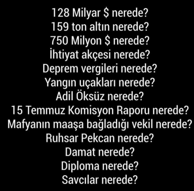 Bu sorulara mutlaka hükumetin bir cevapları vardır