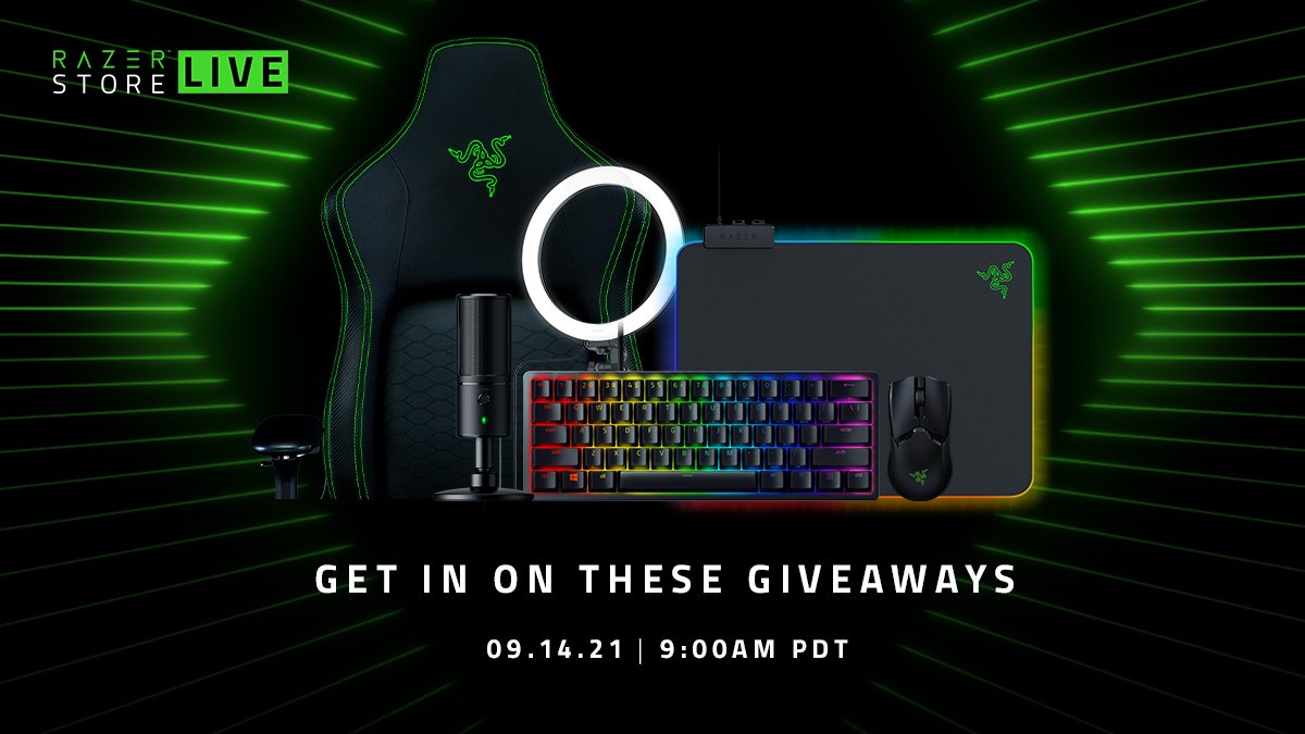 R Λ Z Ξ R Twitterren: "Get in on our September RazerStore LIVE Grand Raffle  giveaway! For a bonus entry, tell us which country/state this month's  RazerStore LIVE will be held and