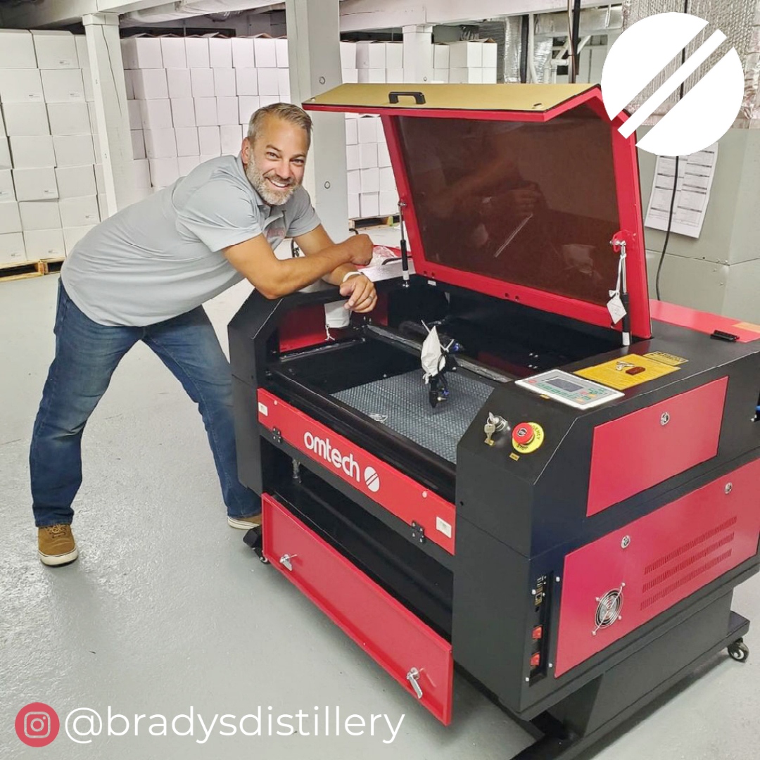 OMTech Laser on X: Who made the switch to OMTech this summer?! 👊  @bradysdistillery is one of many businesses who will be lasering their way  to endless possibilities. Congratulations on your acquisition
