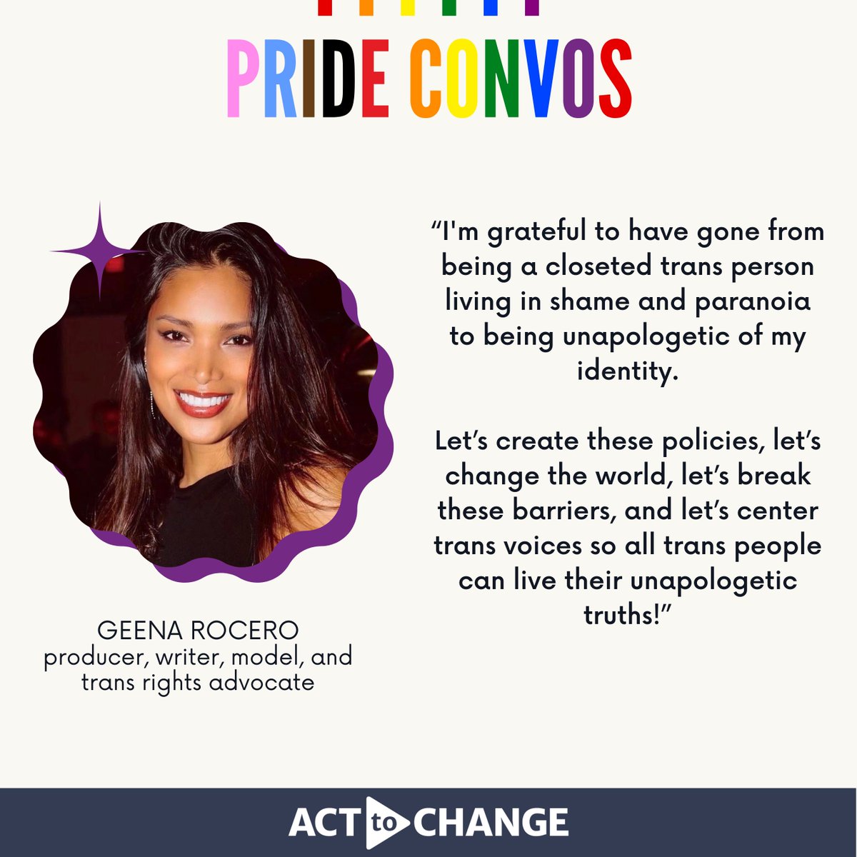 ActToChange's tweet photo. Let's break barriers and celebrate the #queer and #trans communities.
Watch #PrideConvos: https://t.co/WPHNLkqvbY https://t.co/rj6GcTm93A