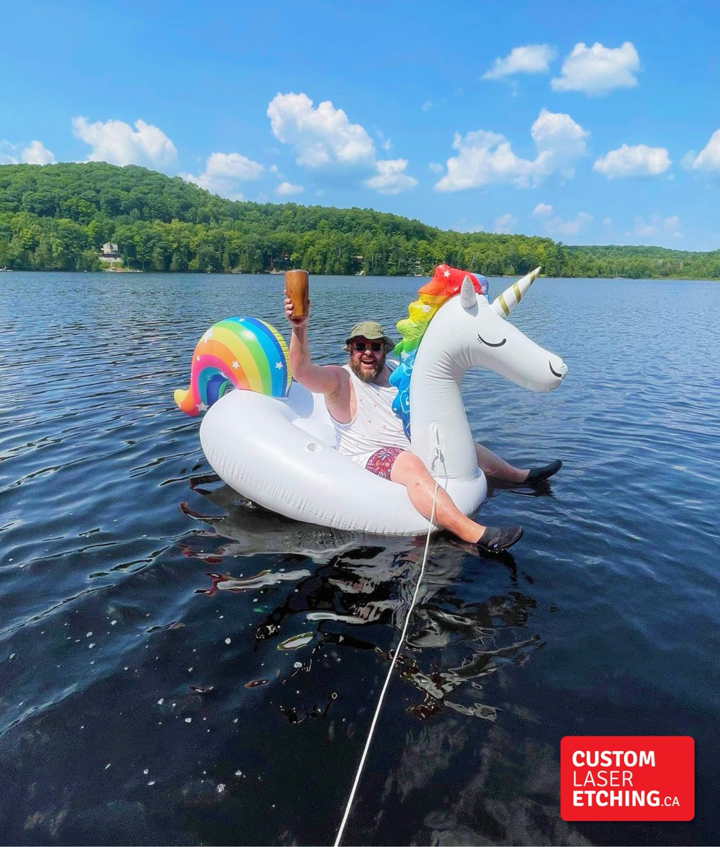 🦄☀️🌊 You're unique. Your #YETI or #ChillyMoose drinkware should be too! 

Start designing and customize yours today: customlaseretching.ca

#Muskoka #Gravenhurst 
#SummerVibes #Floatie 
#BeYou #BeDifferent #Customize
