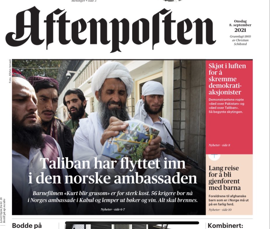 Skal si <a href="/erlendloe/">Erlend Loe</a> vet å vekke følelser hos folk. Først inspirerer han <a href="/PeteButtigieg/">Pete Buttigieg</a> til å lære seg norsk, og nå får han Taliban til å skjære grimaser mens de prøver å rive i stykker «Kurt blir grusom» i Kabul. Les <a href="/tor_arnea/">Tor Arne Andreassen</a> og <a href="/Afshin_Ismaeli/">Afshin Ismaeli</a> i <a href="/Aftenposten/">Aftenposten</a> i morgen!