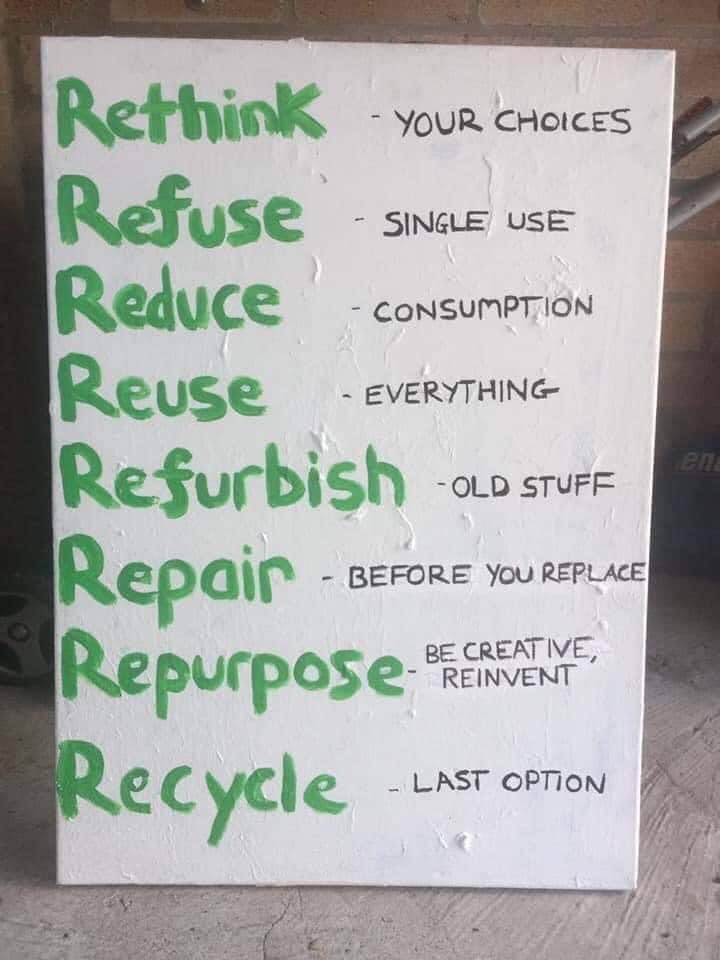 Love this! What is one thing you could do with something you have or want before recycling? 

Thanks to one of our Peakers for sharing. #PeakersSavethePlanet #beyondrecycling @MyPeakChallenge @SamHeughan @GreenCoastPeak @naturepeakers