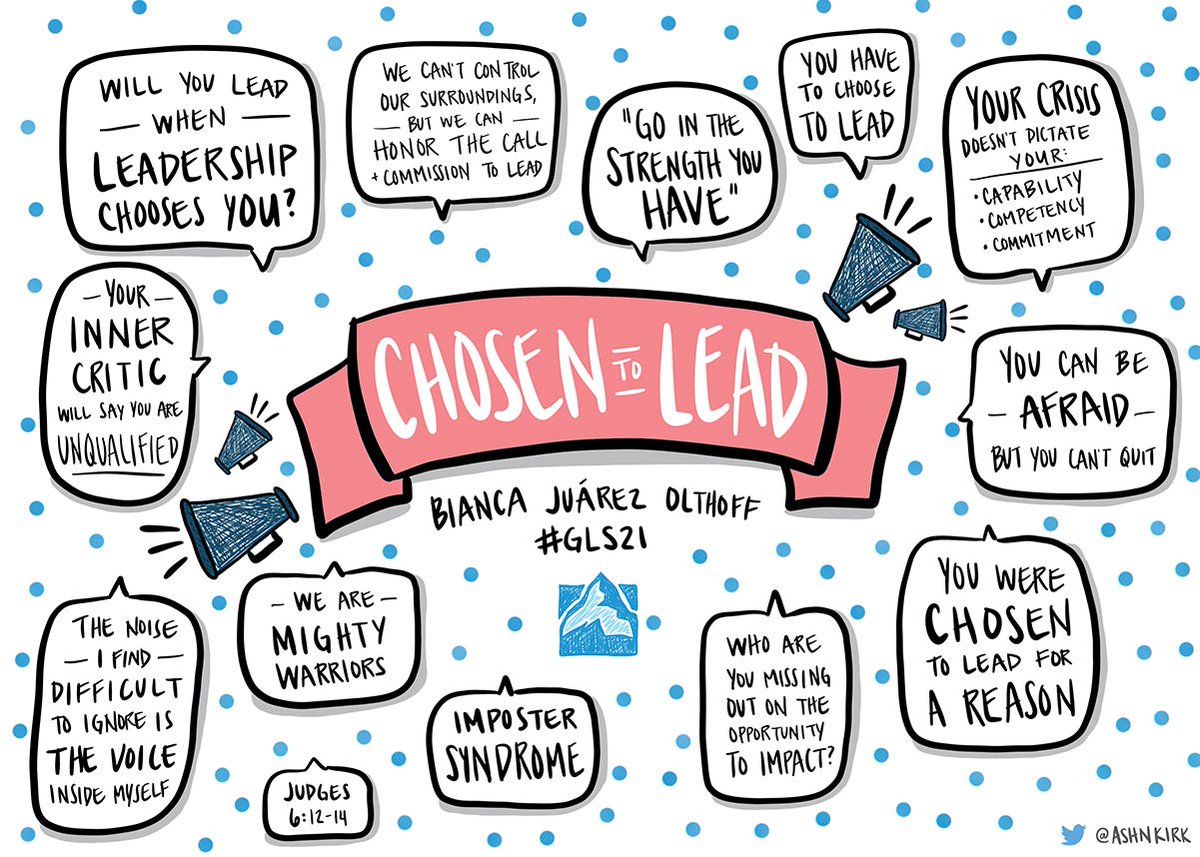 When the opportunity to lead comes, do you feel prepared or like you're an imposter? <a href="/biancaolthoff/">Bianca JuarezOlthoff</a> helped us quiet the voices of negativity, embrace our roles as leaders &amp; lead more boldly in our area of influence.

Check out these incredible illustrated notes by <a href="/ashnkirk/">Ashley Morgan Kirk</a>