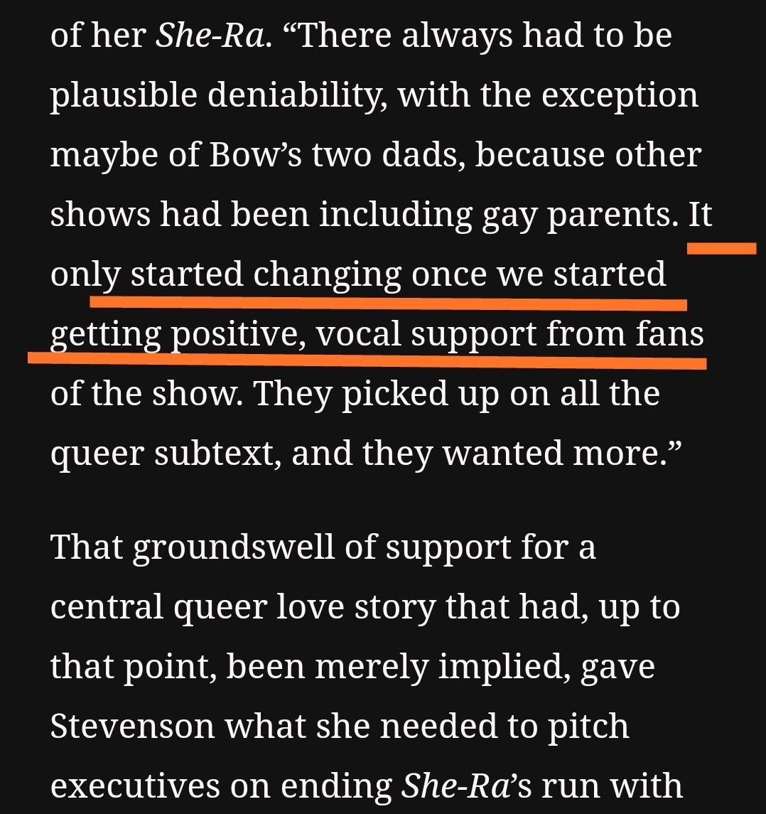 jediadora's tweet photo. do you ever think about how at the beginning of she-ra’s development, noelle was told the only explicit rep they were allowed was bow’s dads? and look at what we got in the end, the crew fought so hard ❤️ https://t.co/87FS3Hla6C