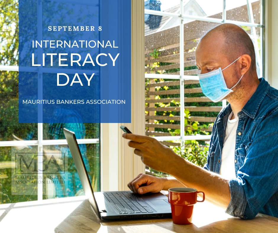 MBA_Mauritius's tweet photo. #Digitalliteracy: #InternationalLiteracyDay 2021 theme by @UNESCO.MBA regular advocate of #financialliteracy campaigns on #digitalbanking. https://t.co/lm04Z2j7YV Focus on #healthliteracy &amp; #preventivemeasures re:#Covid19 also important.  @EssooDaniel #MauritiusBankersAssociation https://t.co/Luspq9ACso