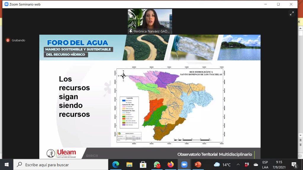 AsoGdR_Ec's tweet photo. 👩🏼💻En el marco de la cooperación interinstitucional entre la #APGRE y el @GadTsachilas, Verónica Narváez participó en el #ForoDelAgua con el tema "Acciones en territorio para enfrentar la contaminación del recurso hídrico: caso Santo Domingo". https://t.co/bheCZgWmUG