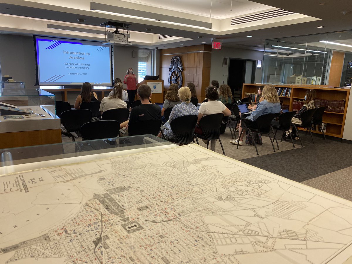 Today our historic site interpretation class is visiting Special Collections at Gelman Library to learn how to study documents &amp; prepare citations. <a href="/GWMuseumStudies/">GW Museum Studies</a> <a href="/CorcoranGW/">Corcoran School @ GW</a>
