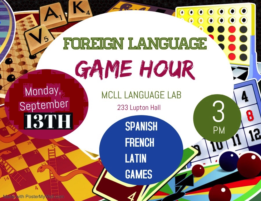 and_utc's tweet image. Did you know that playing board games can increase your brain function and help you feel happier? Come to the MCLL Language Lab (Lupton 239) on Monday, September 13 at 3 p.m. to play board games in Spanish, French and Latin!  Snacks provided 🙂  buckslib.org/benefits-of-pl…