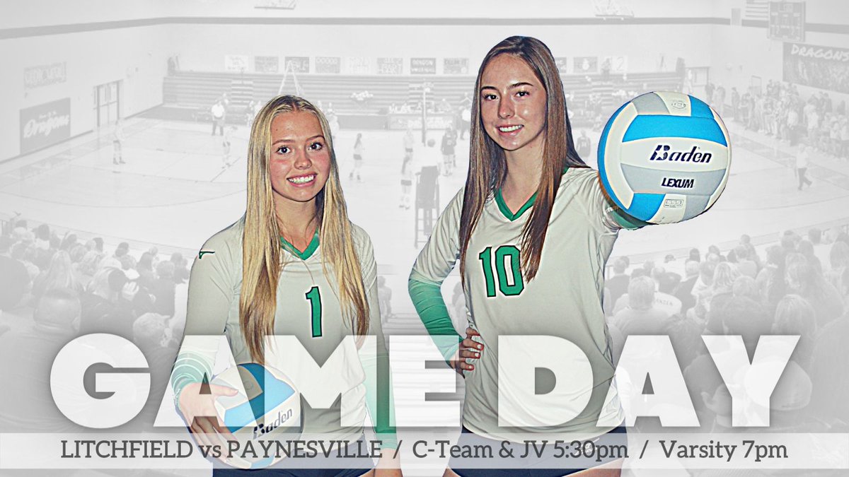 Game Day! 

🏐 vs Paynesville Bulldogs
⌚️ C &amp; JV-5:30pm, V-7:00pm
📍 Litchfield High School

#golitch
