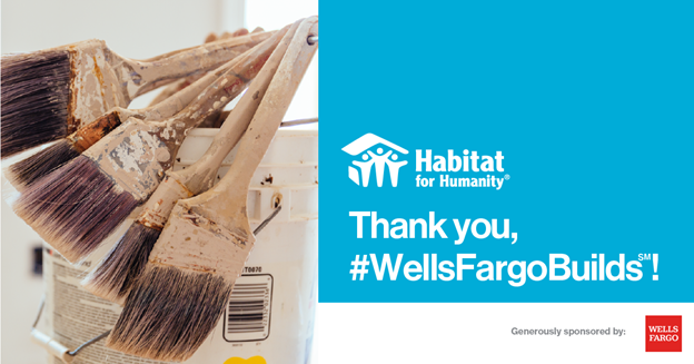 Thank you <a href="/WellsFargo/">Wells Fargo</a> for helping to build affordable housing in Fayetteville, North Carolina.
#WellsFargoBuilds