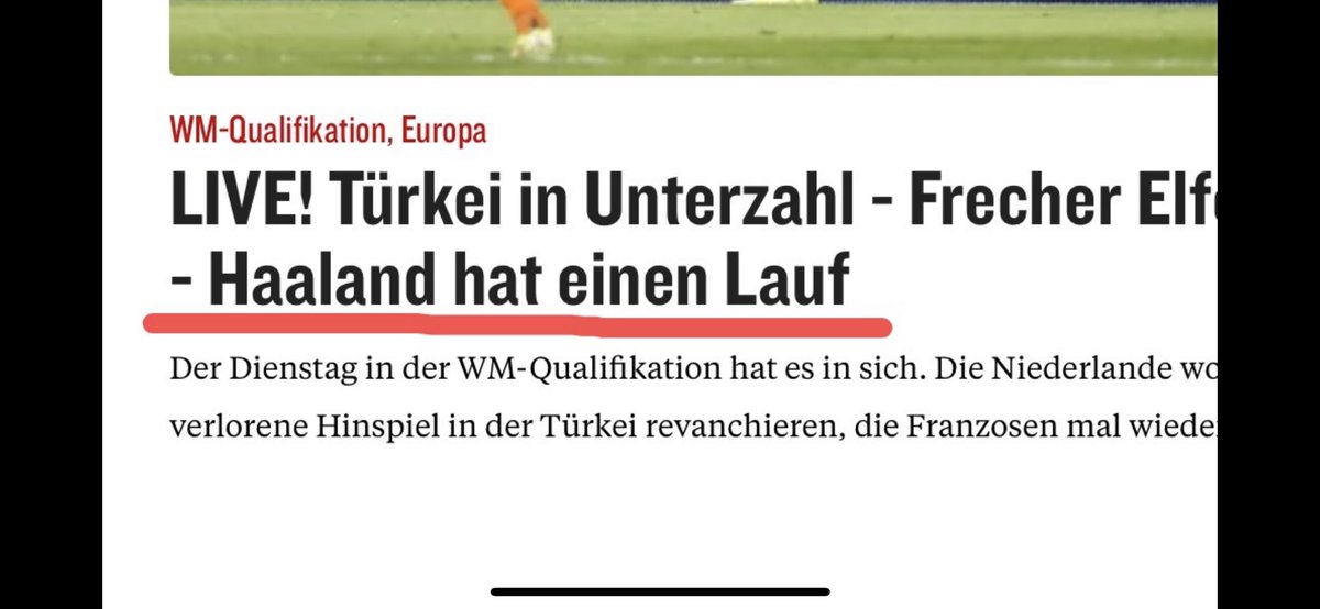 Diese ganze Karriere ist ein einziger Lauf. #Haaland