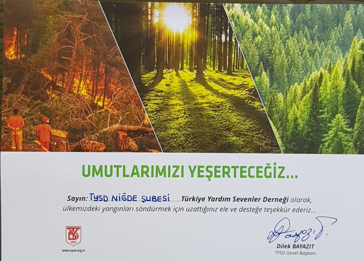 Türkiye Yardım Sevenler Derneği  TYSD Genel Merkez'imizden "Teşekkür Belgesi " geldi. Onur duyduk .Bizde tüm üyelerimize ve bağışçılarımıza şükran duygularımızı iletiyoruz Sizlerin desteğiyle umutları yeşerteceğiz.
Sağ olun var olun.