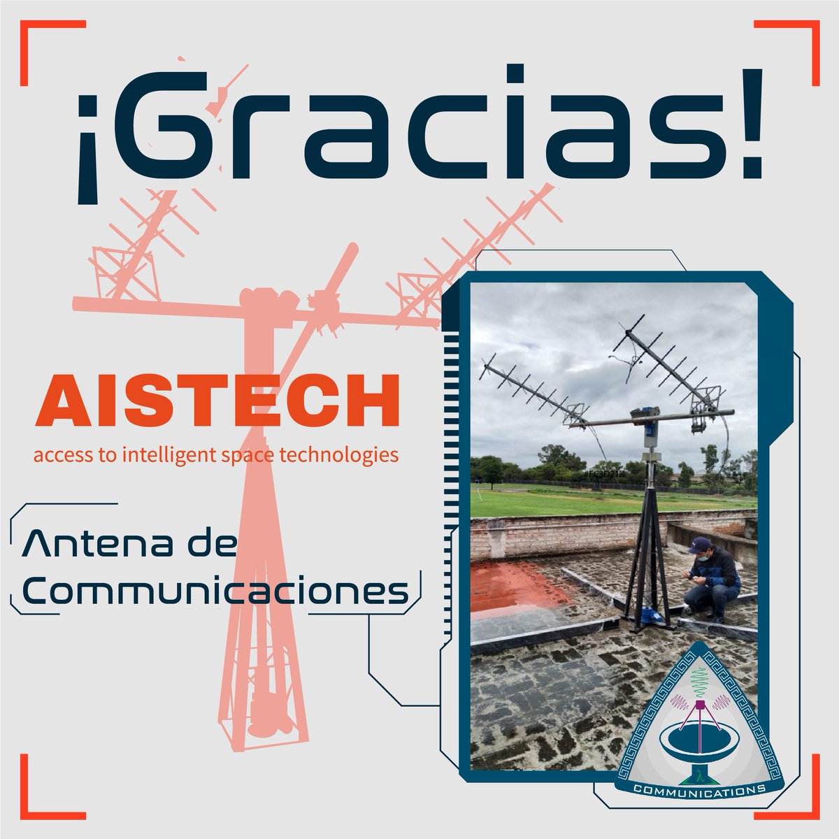 Agradecemos a <a href="/AistechSpace/">Aistech Space</a> por su apoyo para alcanzar nuestra misión. Gracias a esta antena de comunicaciones estamos un paso más cerca de llegar al espacio. 🛰️
#SpaceAgency #universe #nanosatélite #STEMWrites #ProyectoEspacial #CienciayTecnología #TalentoEnÓrbita #TeamColibrí