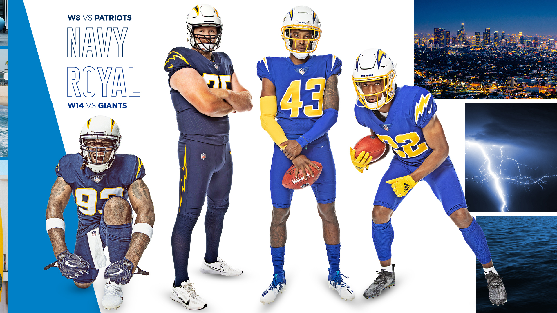 ⚡️ Los Angeles Chargers (LAC) Uniform Tracker ⚡️ on Twitter: Heading into  TNF vs KC, @Chargers' 2021 uniform matrix. Bolts are 6-4 (0-2 road, 6-2  home; 5-1 w/white, 1-3 w/gold) wearing powder