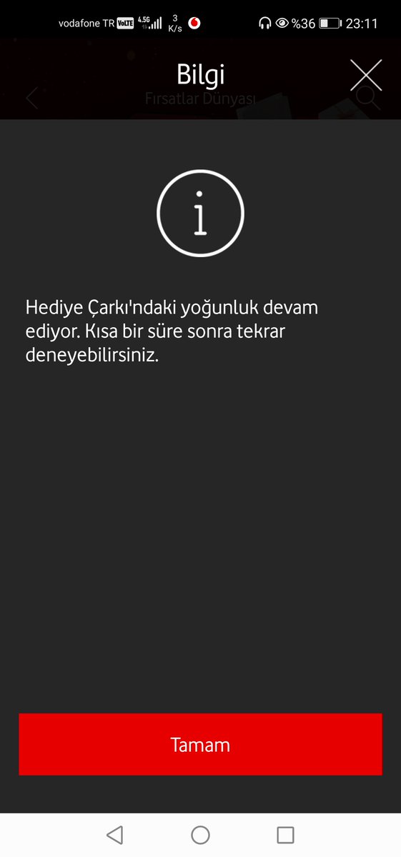 semabin's tweet image. Günlerdir bu uyarıyı alıyorum. Her şey yolunda mı? Yoksa yeni yönteminizmi? @VodafoneTR